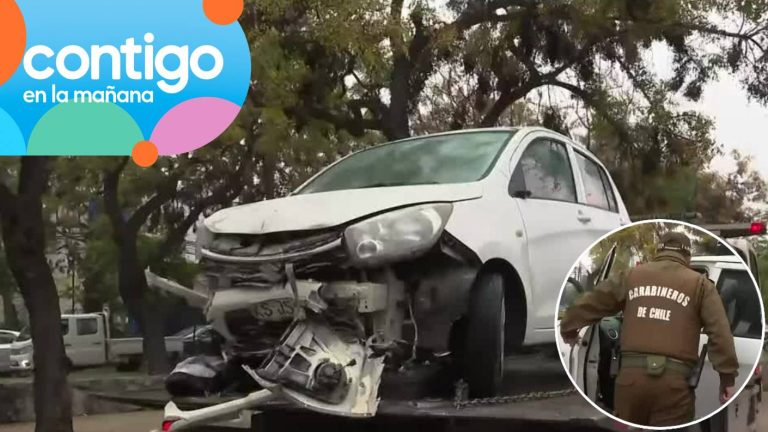 Auto con centenar de multas fue abandonado tras chocar y herir a indigente en Santiago: Chofer se fugó