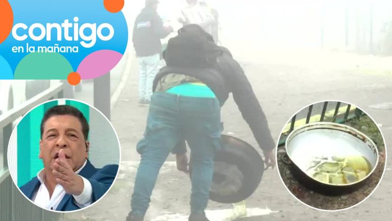 “¡Care' palo!”: JC Rodríguez indignado por vendedor de sopaipillas que botó aceite hirviendo en plena calle