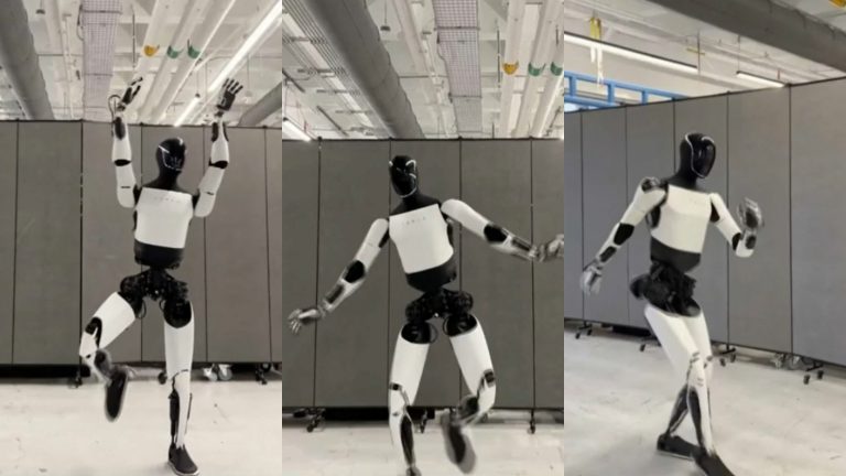 Sacó los prohibidos: Así es el viral baile de Optimus, el robot humanoide de Tesla