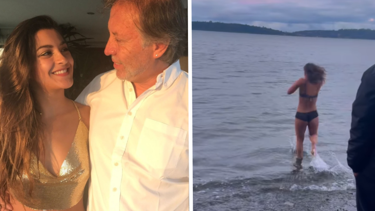 Hija menor de Carolina Arregui se lanzó al mar en última despedida a Roy Sothers