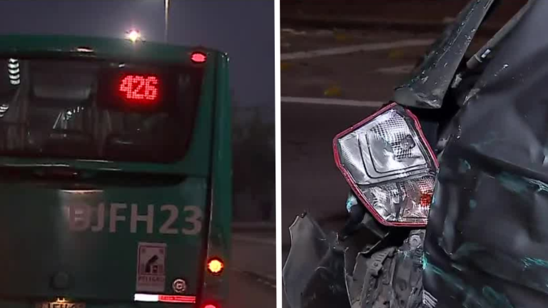 Bus RED protagonizó choque con auto en Pudahuel