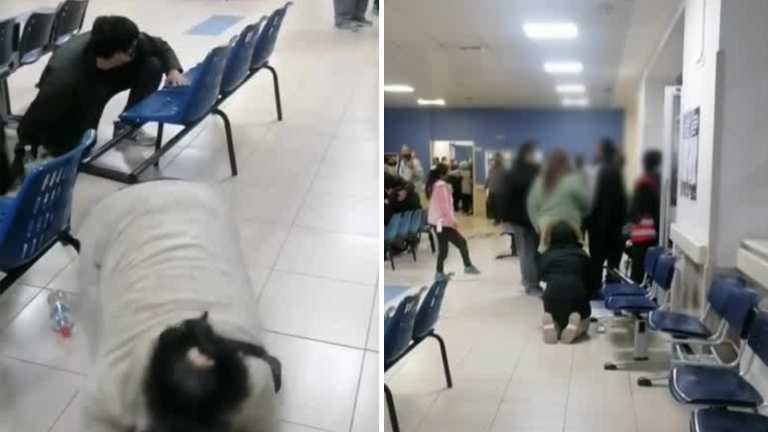 Registran momentos de pánico en hospital en Copiapó: Pacientes se refugiaron de balacera en el exterior
