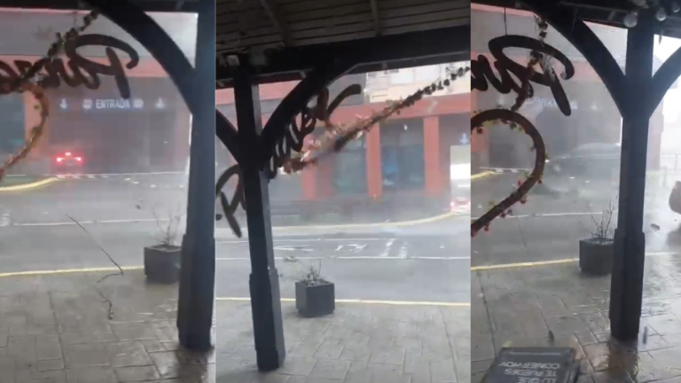 “Oh, Dios mío”: Vecina capta impactantes imágenes del paso del tornado por Puerto Varas