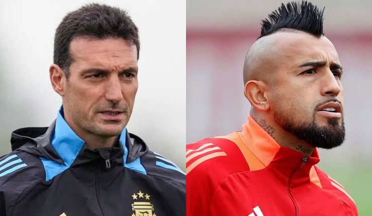Lionel Scaloni le baja el perfil a declaraciones de Arturo Vidal: “Es normal, juega para Chile”