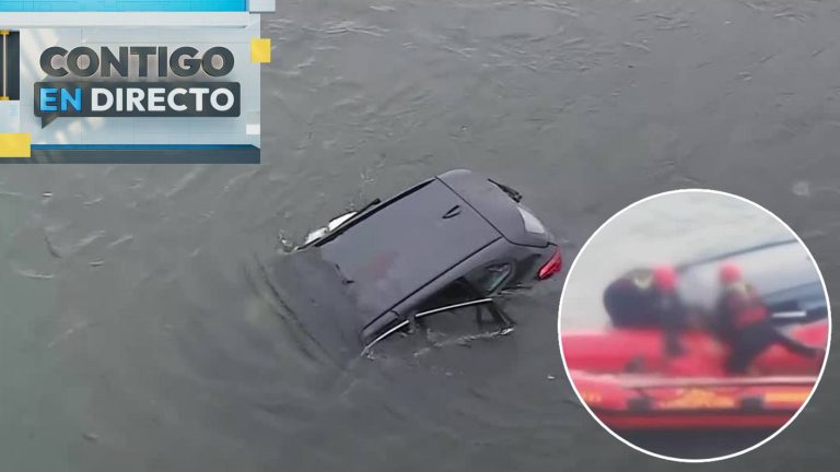 Impactante accidente en Concepción: Auto cayó al río Biobío y conductor quedó con lesiones graves