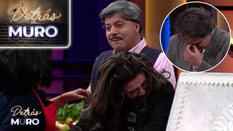 ¡Imprevisto dejó la grande! Ataque de tos provocó ataque de risa en actores de Detrás Del Muro