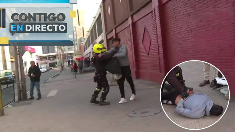 Detienen EN VIVO a sujeto que lanzó piedra contra patrulla municipal durante fiscalización en La Florida