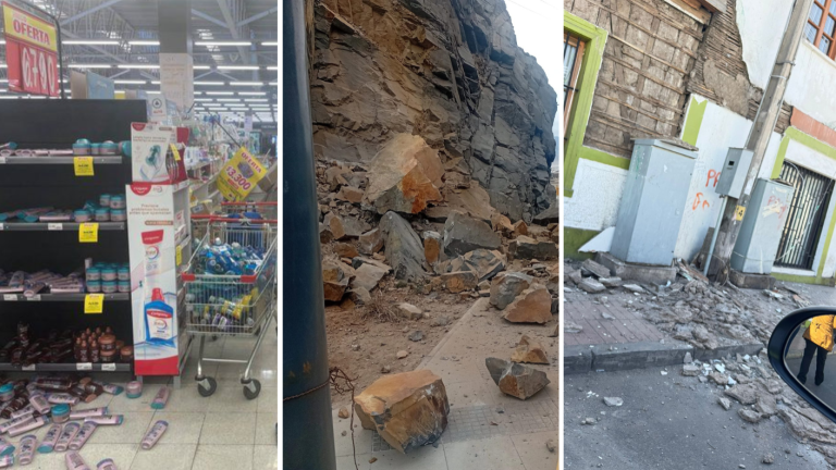 Daños en supermercado, vidrios rotos y derrumbes: Los efectos que dejó el sismo 6,4 en el norte del país
