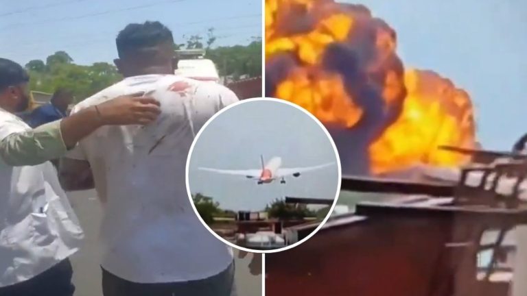 VIDEO | Cojeando y desorientado: Captan a sobreviviente de trágico accidente aéreo en India
