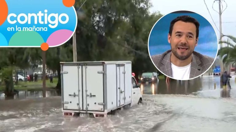 “¡No me hacen caso!”: Camión quedó atrapado en inundación y desató eufórica reacción en Contigo en la Mañana