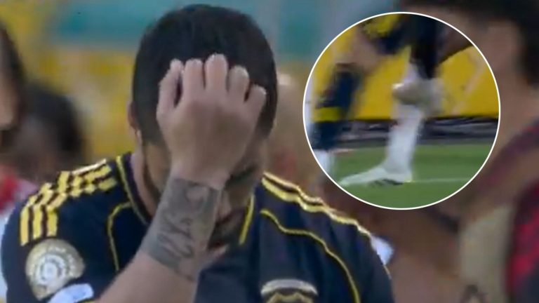 Tremendo: El brutal planchazo de Nicolás Figal que le costó la expulsión en Boca vs Benfica