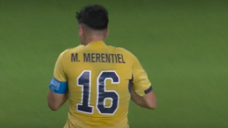 ¡Calidad pura! Miguel Merentiel tuvo una espectacular corrida y anotó el empate de Boca ante el Bayern