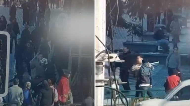 VIDEO | Los agarraron a palos: Vendedores ambulantes atacaron a inspectores municipales de Maipú