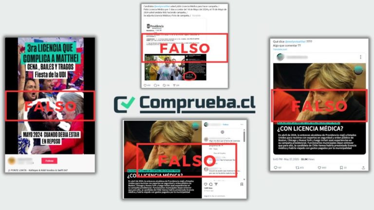 Las desinformaciones que han circulado sobre el supuesto uso fraudulento de licencias médicas por parte de Evelyn Matthei