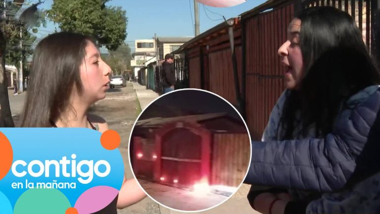 Mujer predica de noche, insulta y hace fogatas en la calle: Vecinos de Pudahuel ya no aguantan más