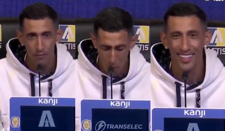 Hasta las lágrimas: La emoción de Ángel Di María tras ser presentado en Rosario Central
