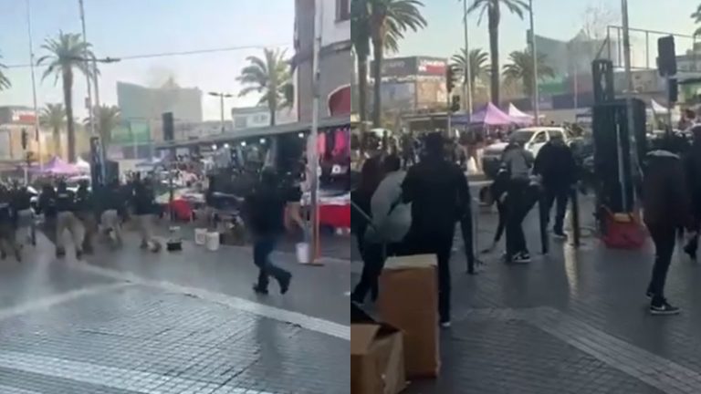 Caos por batalla campal en Meiggs: Ambulantes persiguieron con palos a guardias municipales