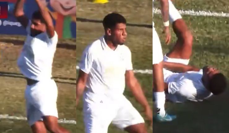 Insólito: Intentó celebrar como Cristiano Ronaldo, terminó lesionado y se hizo viral en Brasil