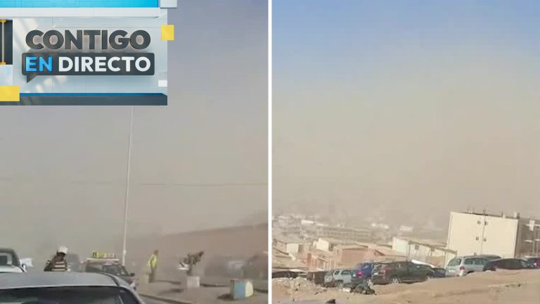 ¡Ráfagas de viento de 50 km/h! Así se vivió la tormenta de arena que afectó a Iquique y Arica