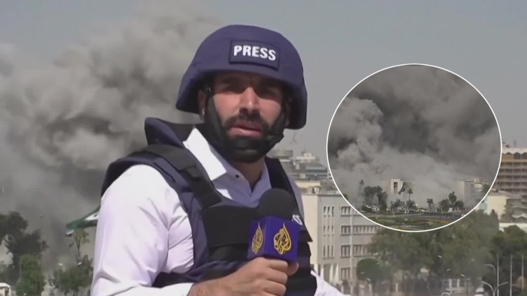 Periodista sirio vivió momentos de terror tras captar en directo el bombardeo israelí a Damasco