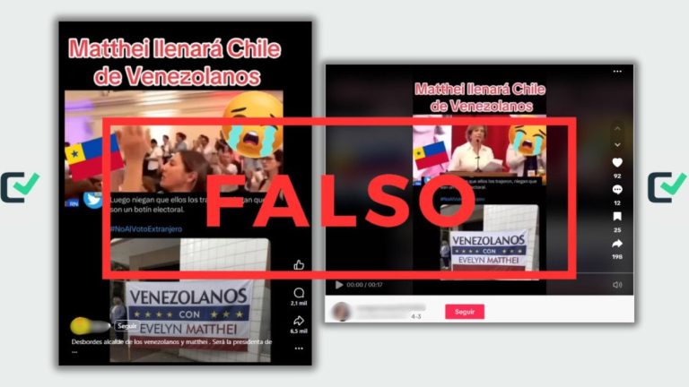 FALSO: Matthei no dijo que será la presidenta de los venezolanos, video fue recortado