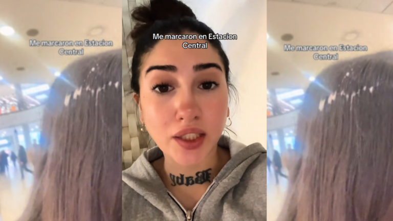 “Sentí que me cayó algo...”: Tiktoker chilena alerta que fue “marcada” en Estación Central