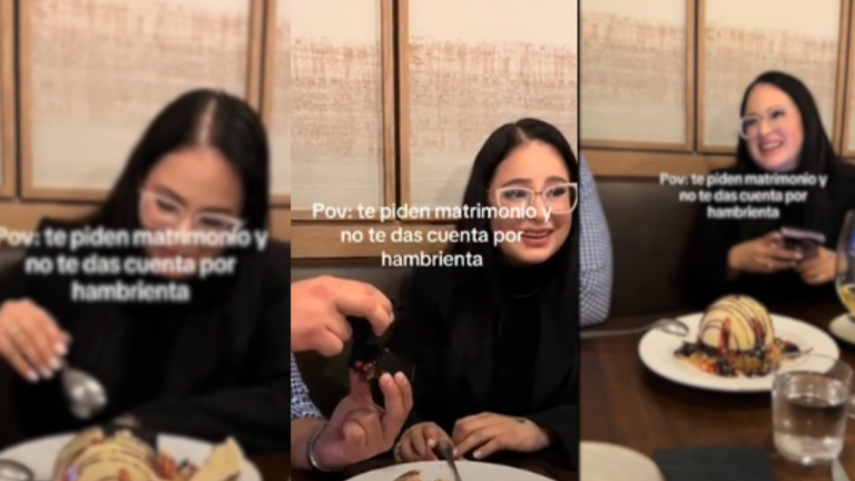 ¿No se dio cuenta o no quería? Mujer recibe curiosa propuesta de matrimonio y por poco se come el anillo