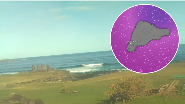 EN VIVO | Así se ve el mar en Rapa Nui ahora: Se espera impacto por tren de olas