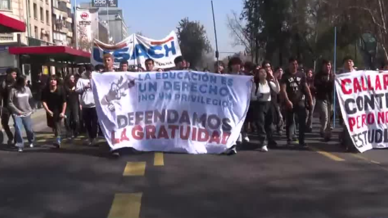 Confech realizó marcha tras polémica por dictamen del uso de la TNE