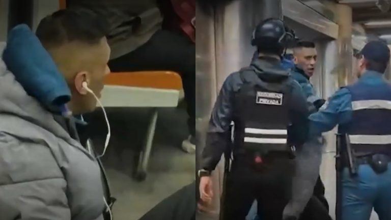 Violenta pelea en Metro de Santiago: Usuario encaró a sujeto que fumaba dentro del vagón