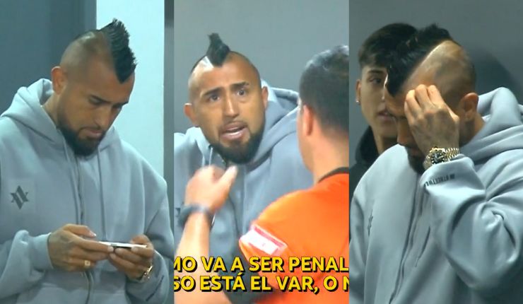 Arturo Vidal pierde la paciencia y encara al árbitro tras penal cobrado a Colo Colo ante Everton