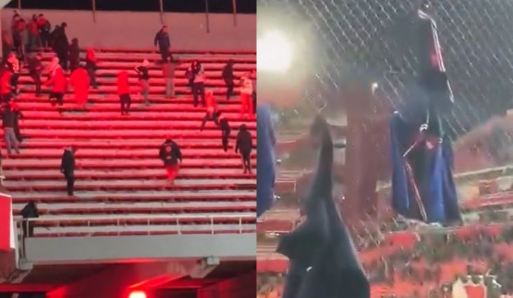 Violencia extrema: Barras de Independiente colgaron en reja ropa robada a hinchas de la U