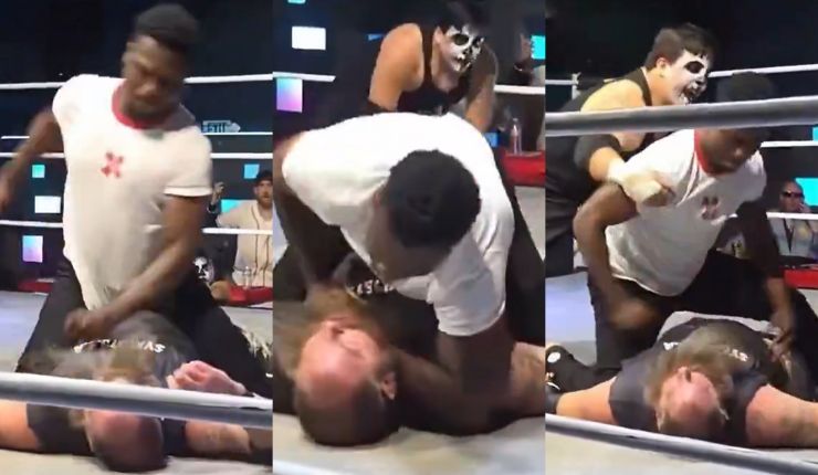 Terror en la lucha libre: Hijo de ex campeón de la UFC deja inconsciente a rival tras brutal golpiza