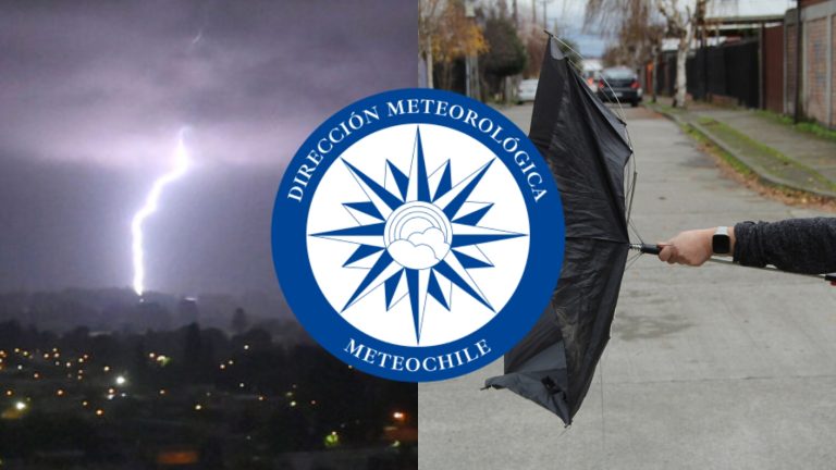 Dirección Meteorológica alerta por tormentas eléctricas en el sur y vientos de 90 km/h en el norte