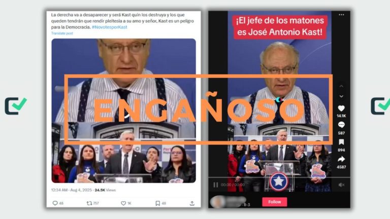 Es engañoso que Mosciatti calificara a Kast como “jefe de los matones”; parafraseaba a Matthei