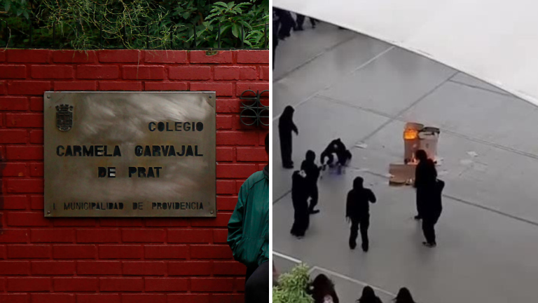 Reportan incidentes en Liceo Carmela Carvajal: Prendido fuego en patio del recinto