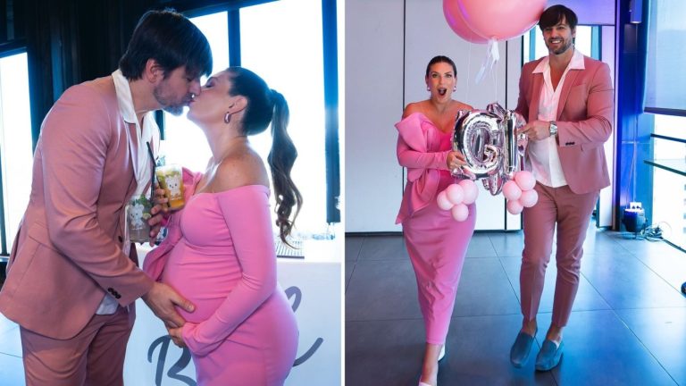 “Nos llena de alegría”: Eugenia Lemos celebró especial fiesta para revelar el nombre de su hija