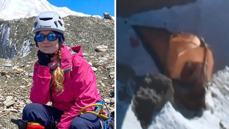 VIDEO | Hizo señas a la cámara: Captan con vida a alpinista rusa atrapada a 7 mil metros de altura