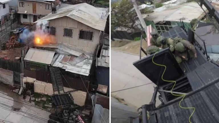 VIDEO | Cinematográficas imágenes: Carabineros irrumpió en búnker narco en Melipilla