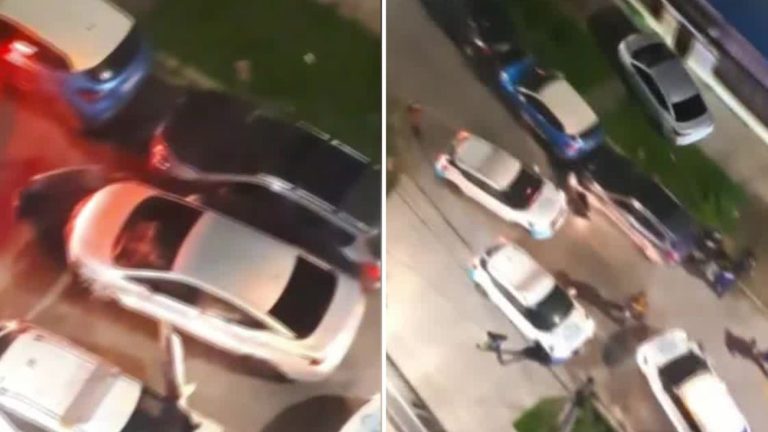 Insólita fuga: Delincuentes chocan a guardias y huyen por la vereda en San Miguel