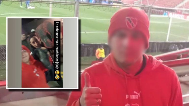 Barrista de Independiente se jactó de asaltar a hinchas azules: Posó con prendas supuestamente robadas