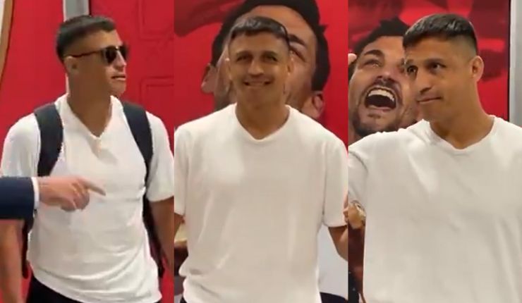 Con lentes de sol y posando en un mural: Así llegó Alexis Sánchez a Sevilla para cerrar su fichaje
