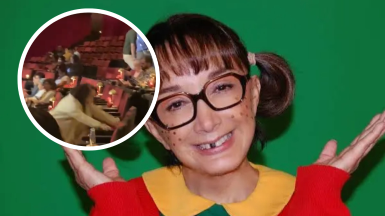 La Chilindrina preocupó con fuerte caída en show de Mon Laferte a pocos días de estar internada