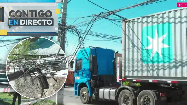 Camión derribó 6 postes de luz y dejó a vecinos sin energía en Quinta Normal