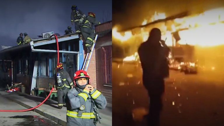 Vecinos escucharon “explosión”: Incendio de gran magnitud consume recinto municipal de Cerro Navia