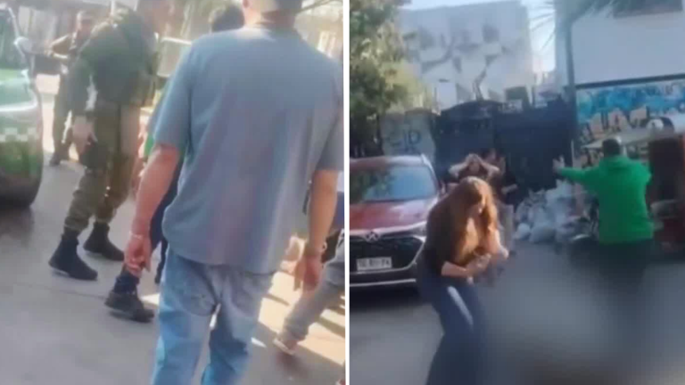 Surge video clave del ataque a con un ladrillo a carabinero en Las Condes