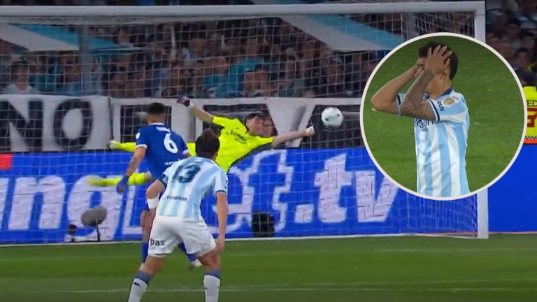 ¡Era un golazo de Solari! Marchiori y luego el palo le negaron el primero a Racing ante Vélez