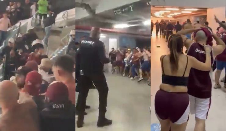 Otros caos en la Sudamericana: Hinchas de Lanús se enfrentaron con la Policía en duelo vs Fluminense