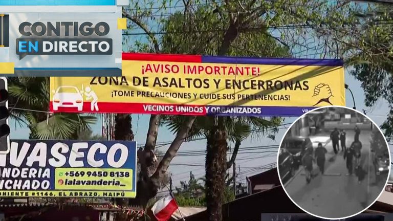 “Zona de asaltos y encerronas”: Vecinos de Maipú instalaron cartel para advertir delincuencia del sector