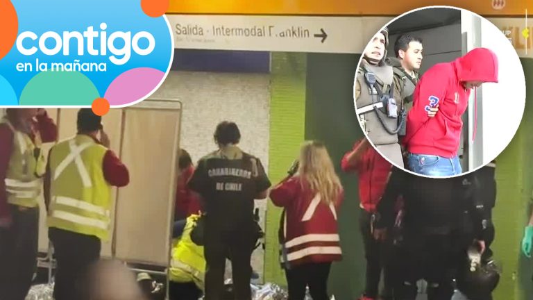 Pasajero fue apuñalado en andén del Metro Franklin tras riña: Agresor fue detenido